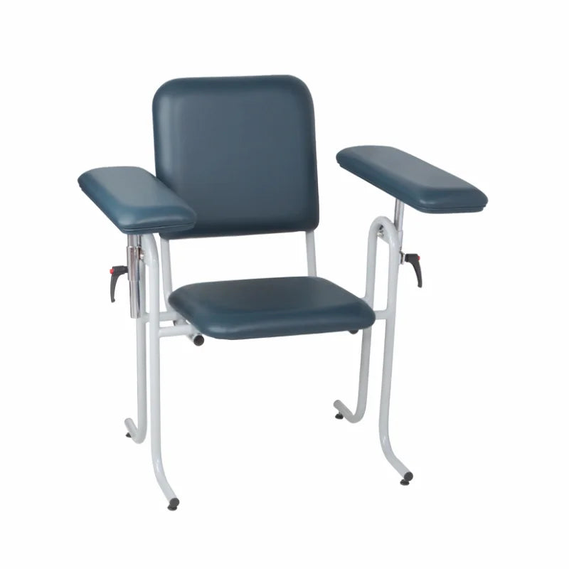 Tech-Med Blood Draw Chair Straight Arm, Blue, 1/ea