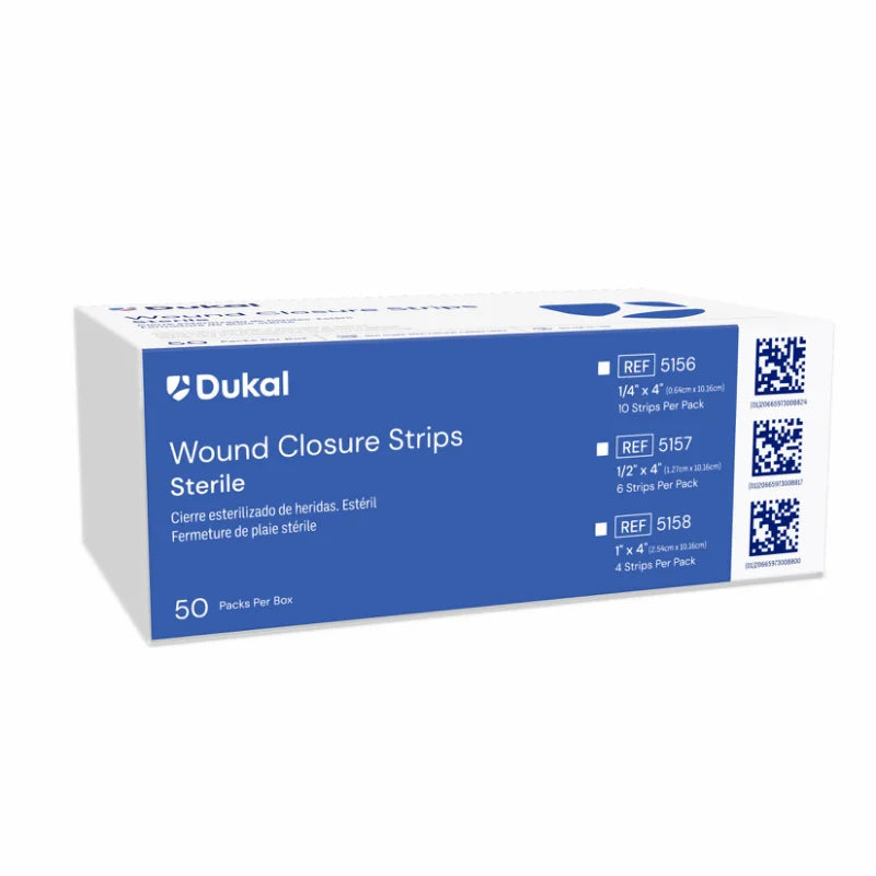 Dukal Sterile Wound Closure Strips, 1/2" x 4", 6/pk,50pk/bx,4bx/cs