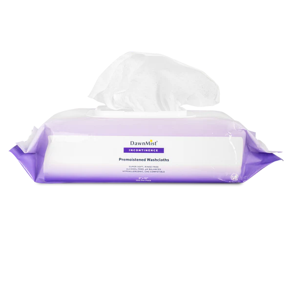 DawnMist, Pre-Moistened Scented Washcloths, 8" x 10", 100/pk, 6 pk/cs