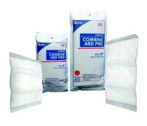 Dukal, Combine ABD Pad, Sterile, 5" W x 9" L, 1/pk 25pk/ty 16ty/cs