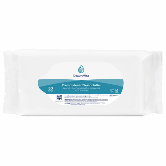 Dukal Premoistened Washcloth 8" x 12", 50/pk, 12 pk/cs