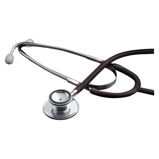 Tech-Med Dual Head Stethoscope 22", Black, 1/ea