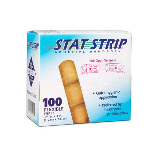 Dukal Lightweight Flex Stat Strip® Adhesive Bandages 3/4" x 3", 100/bx, 12bx/cs