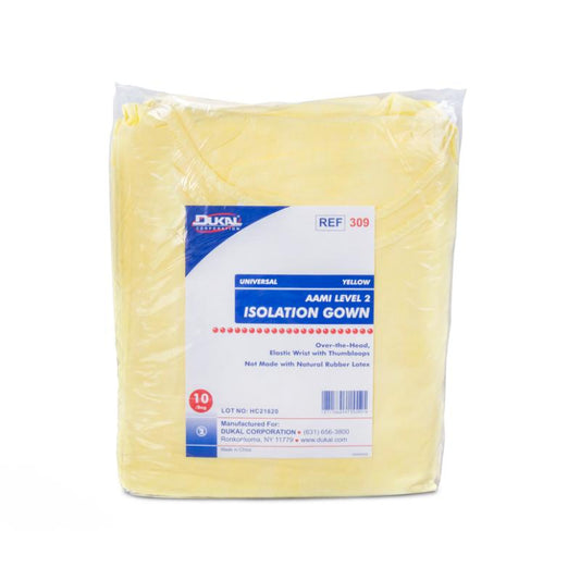 Dukal AAMI level 2 Isolation Gown, 10/bg, 10bg/cs