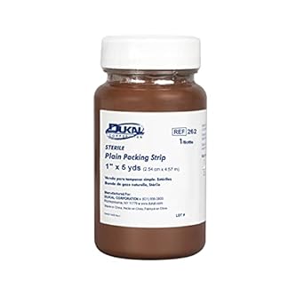 Dukal Plain Packing Strip 1" x 5 yd, 12 btl/bx