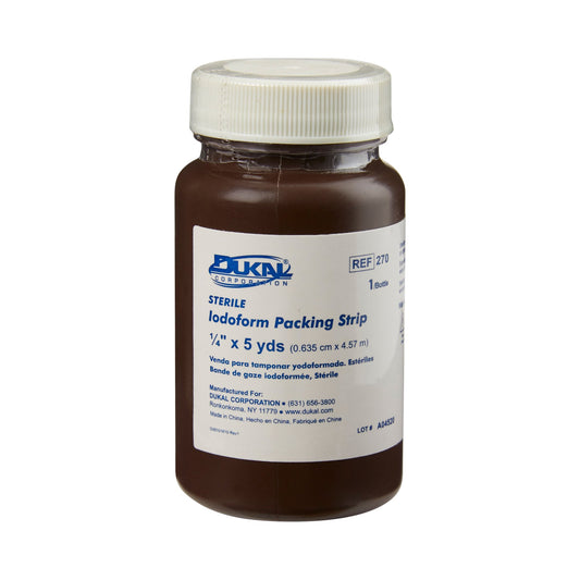 Dukal Iodoform Packing Strip 1/4" x 5 yd, 12 btl/bx