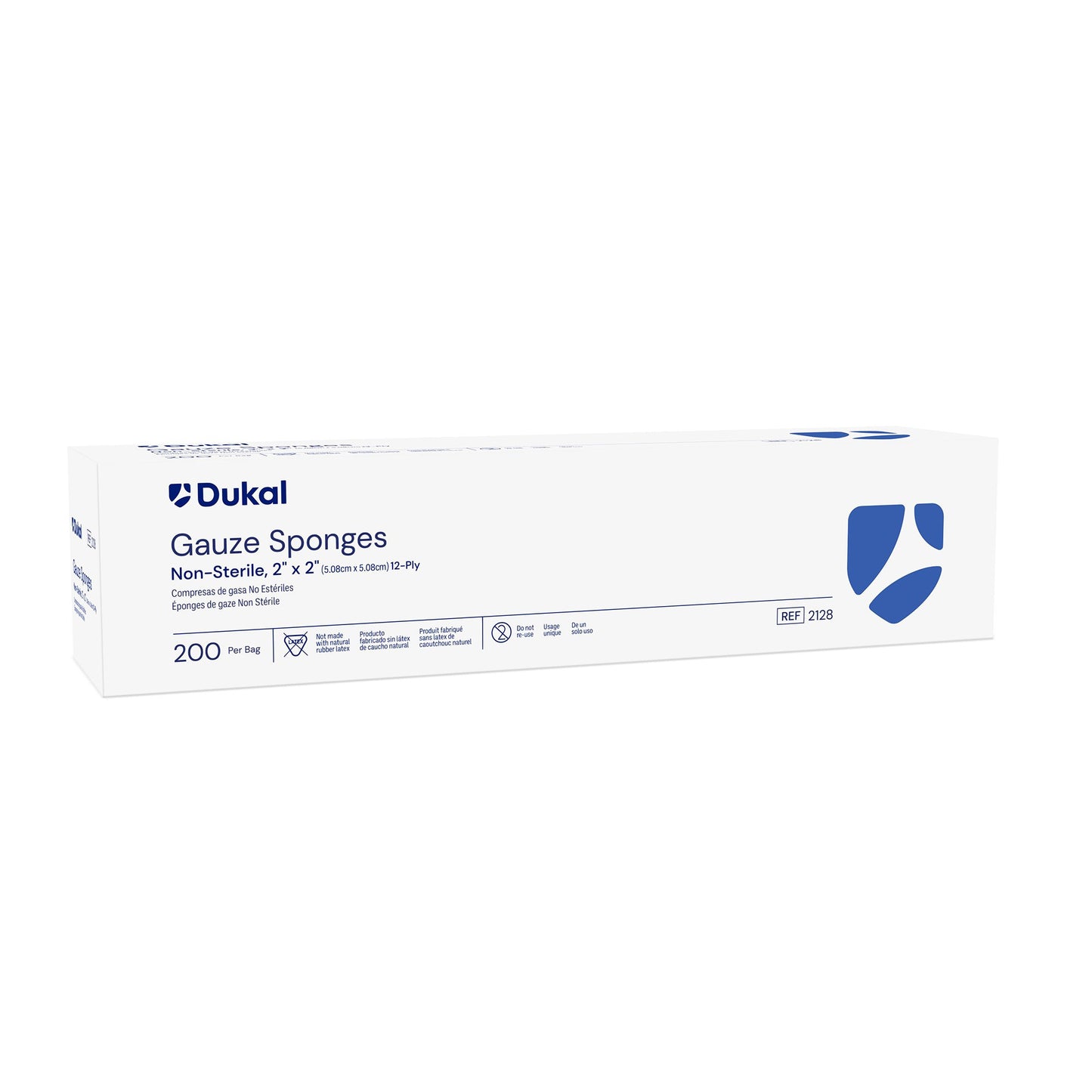 Dukal Gauze Sponge 2" x 2", 12ply, Non-Sterile, 200/bg, 40bg/cs (8,000 units)