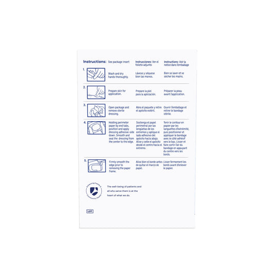 Dukal Transparent Semi-Permeable Dressing, 2-3/8" x 2-3/4", Sterile, 1/pk, 100pk/bx