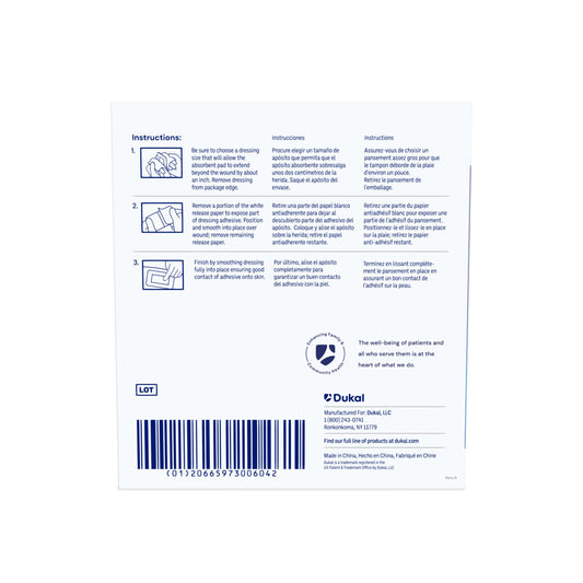 Dukal Non-Woven Island Dressing, 4" x 4", Sterile, 25/bx, 8bx/cs