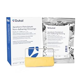 Dukal Xeroform Petrolatum Non-adhering Dressing 4" x 3 yards, Sterile, 6 per box