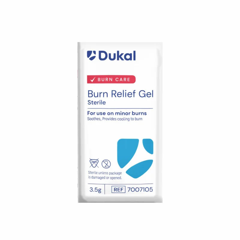 Dukal Sterile Burn Relief Gel, 3.5 g, BULK, 1/pk 1000pk/cs
