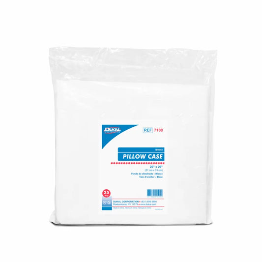 Dukal Disposable Pillowcase 20" x 29", White, 25/BG, 4BG/cs