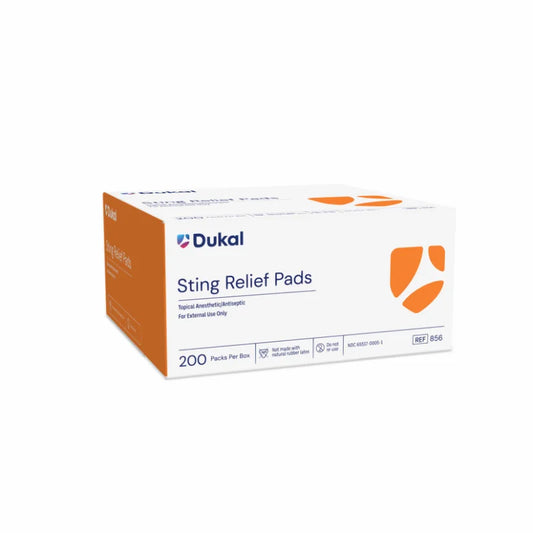 Dukal Non-Sterile Sting Relief Pads, 2-Ply, Medium, 1/pch, 200/bx, 20bx/cs