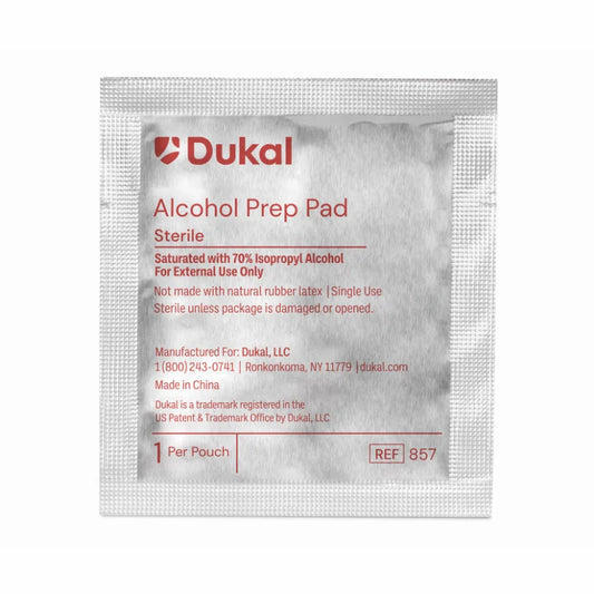 Dukal Alcohol Prep Pad, 1/pch, 4000pch/cs BULK