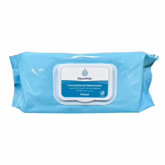 Dukal Premoistened Washcloth w/ Lid 9" x 13", 64/pk, 8 pk/cs (512 Count)