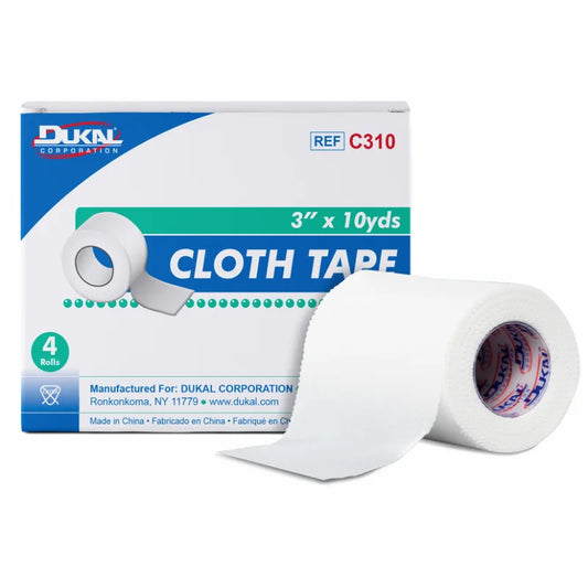 Dukal Cloth Tape 3" x 10 yd, 4rl/bx 12bx/cs